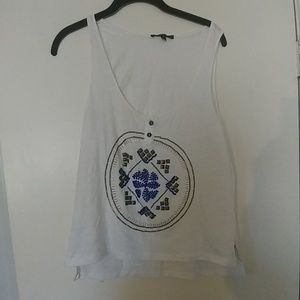 Beaded Geometric cropped tank top lucca culture UO